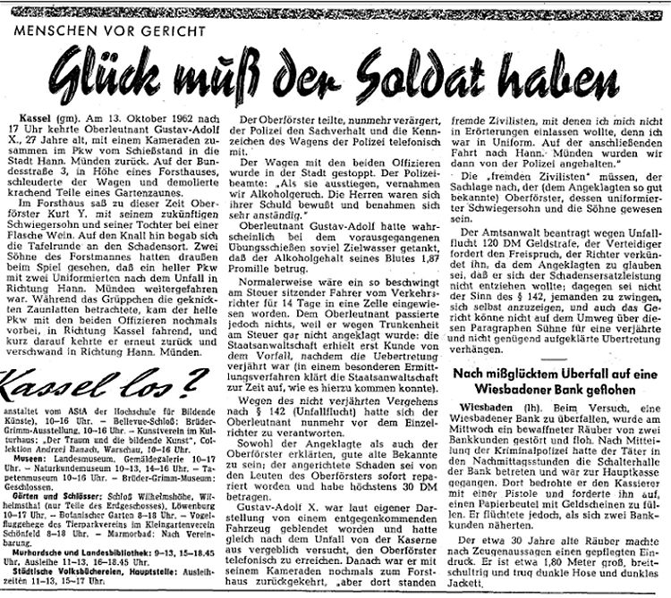 Zeitungsartikel v. 31.10.1963