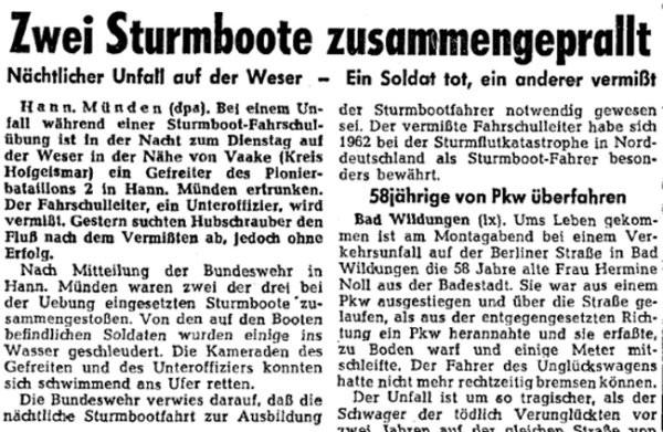 Zeitungsartikel Kasseler Zeitung